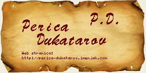 Perica Dukatarov vizit kartica